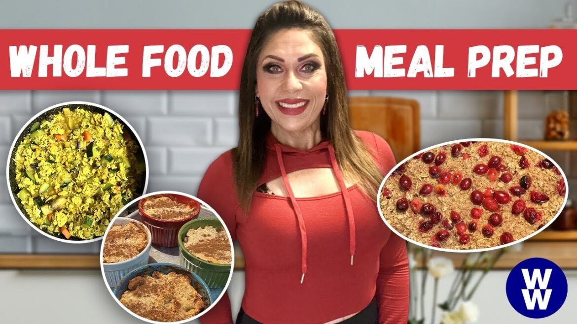 WHOLE FOOD WW MEAL PREP- CRANBERRY BAKED OATMEAL -TURKEY MUSHROOM RICE SOUP & PROTEIN BERRY CRUMBLE