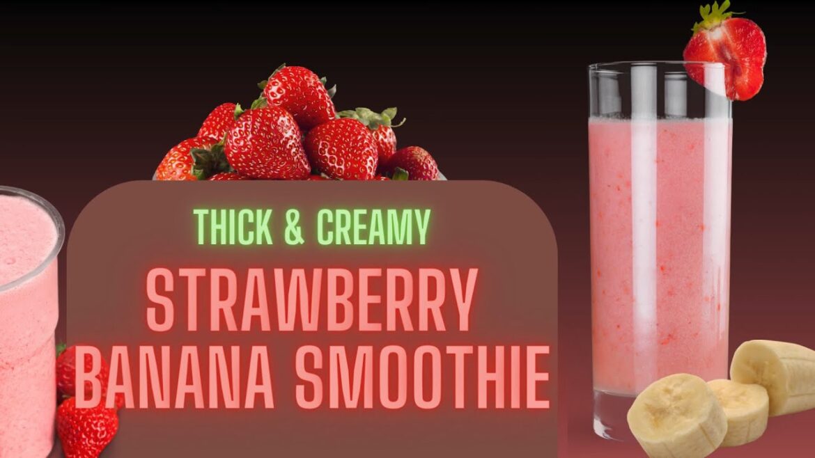 Homemade Strawberry Banana Smoothie #easy #food #recipe