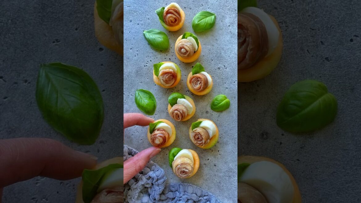How to Make the Most Delicious Prosciutto Rose Canapé. #shorts #foodinspiration