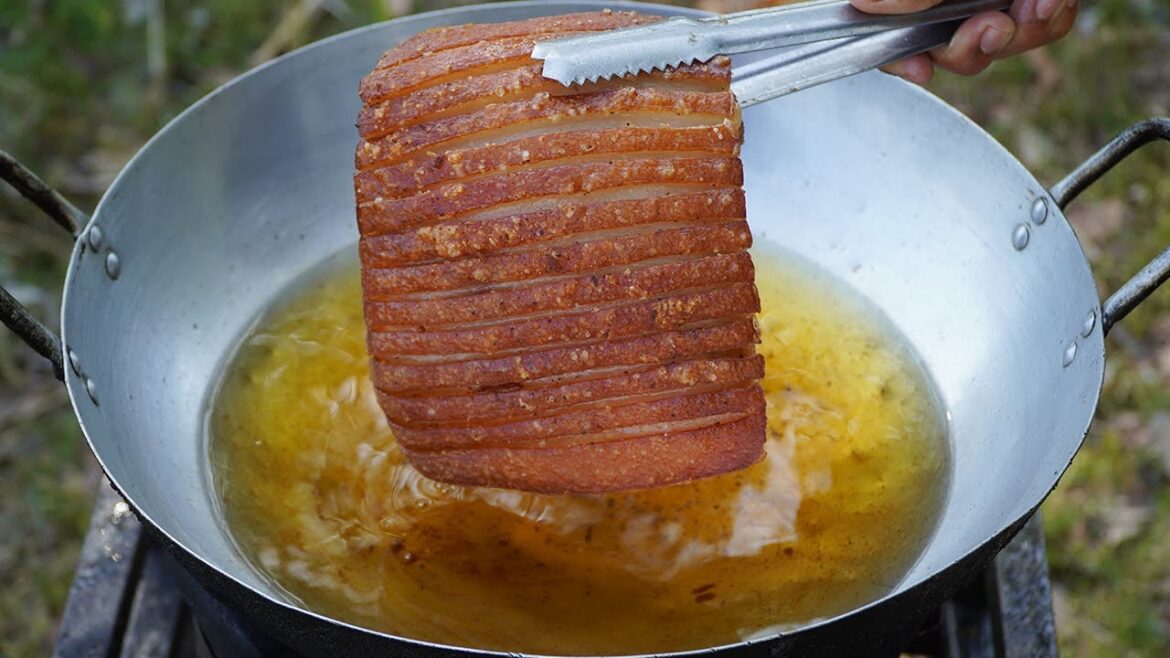 Easy Deep Fried Pork Belly Recipe | Crunchy Pork Belly Cooking and Eating