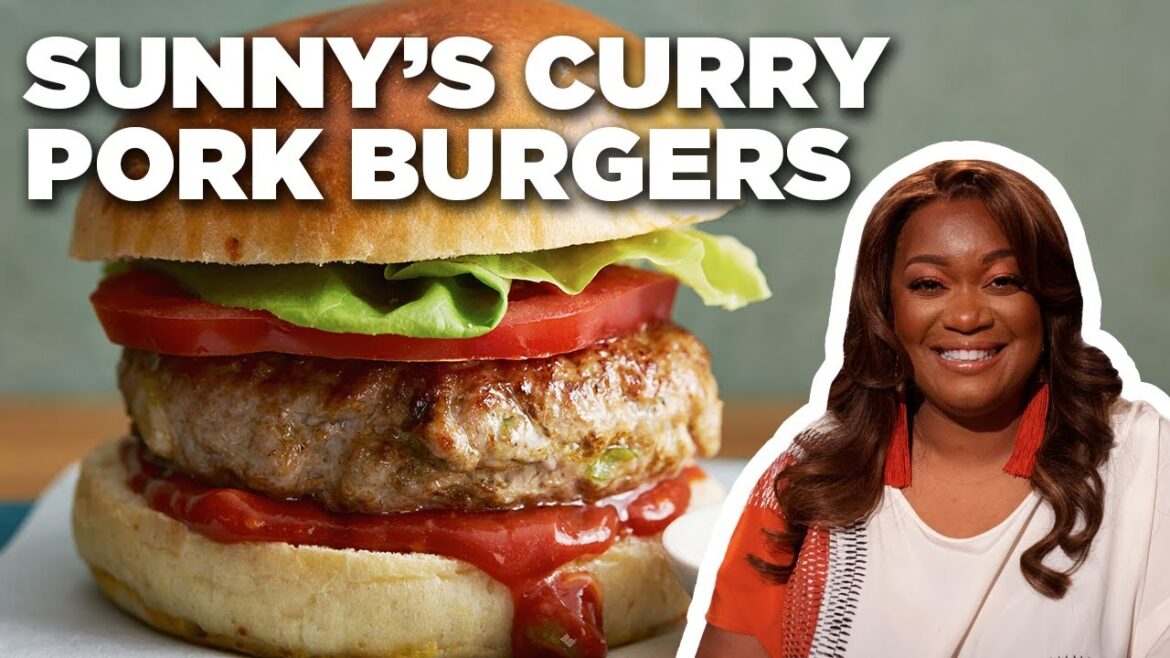 Sunny Anderson's 5-Star Curry Pork Burgers with Spicy Ketchup | The Kitchen | Food Network