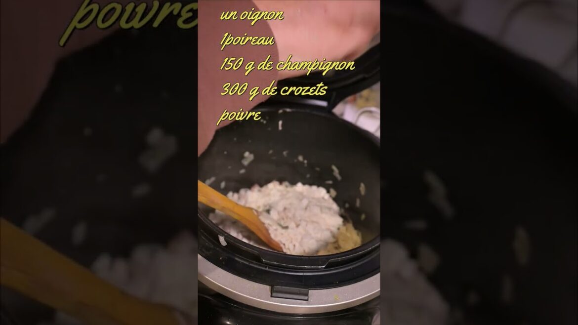 Risotto crozets au parmesan au poulet #reels #recettefacile #cookeo #recette #risotto