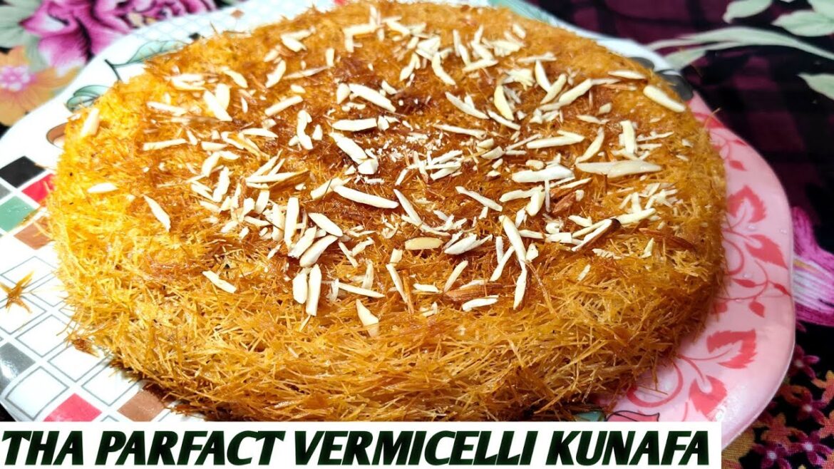 Deliciously Sweet and Crunchy: Homemade Vermicelli Kunafa Recipe"