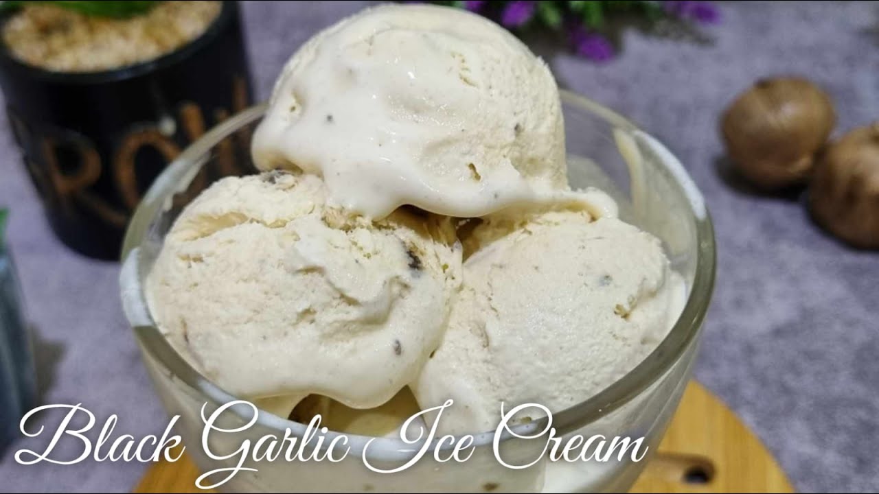 Black Garlic Ice cream recipe/Black garlic Infused Ice cream/homemade