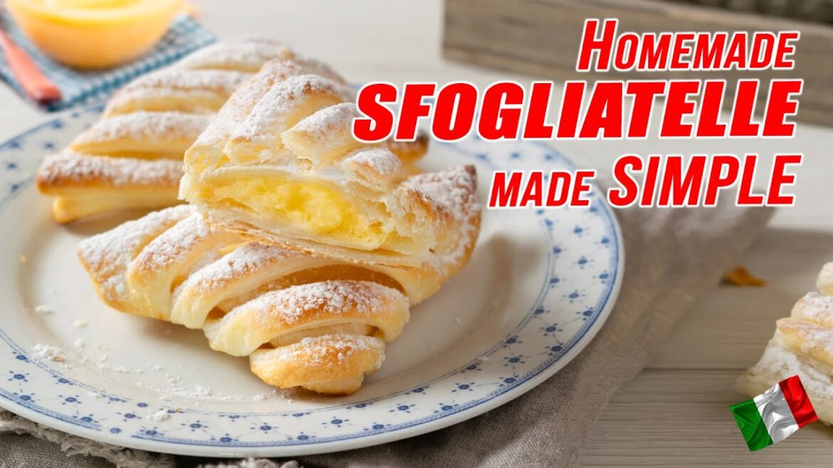 3 steps and the dessert is ready! Puff pastry and Pastry Cream. Easy Sfogliatelle