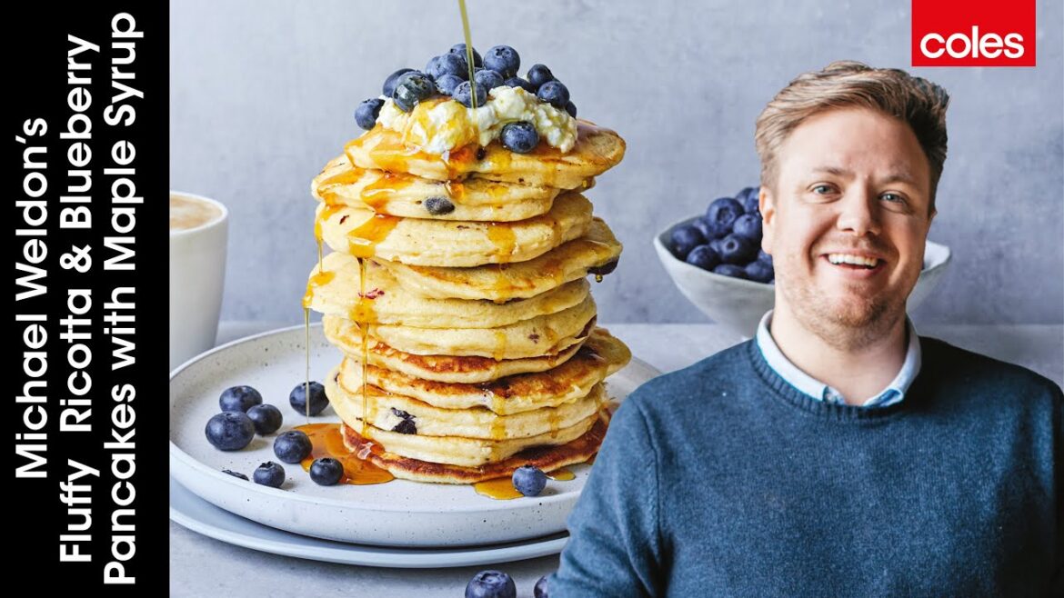 Michael Weldon’s Fluffy Ricotta and Blueberry Pancakes with Maple Syrup Michael Weldon's Fluffy Ricotta and Blueberry Pancakes with Maple Syrup