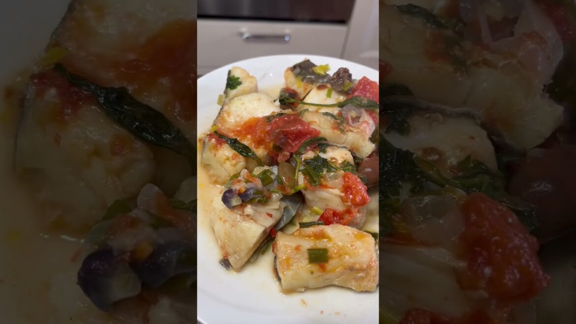 Stewed Cod fish(Baccalà in Umido)Flavor-rich and it’s easy to prepare.(Read recipe in the comment)