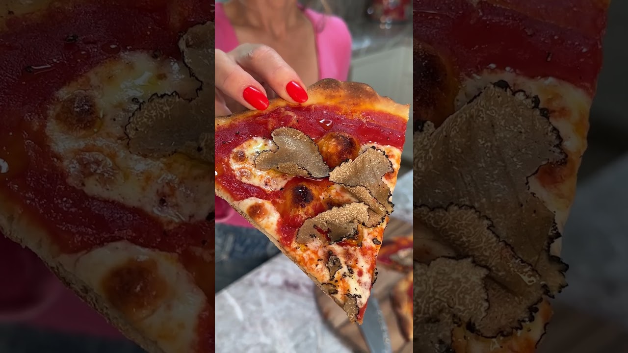 Authentic FRESH Black Truffle Pizza Dining and Cooking