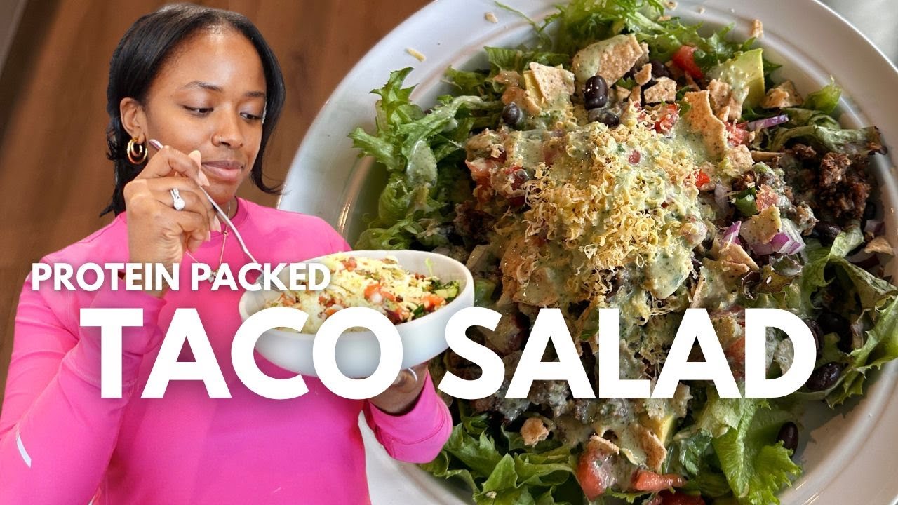 Healthy and High Protein Salad Recipe Vegan Taco Salad & Dairyfree