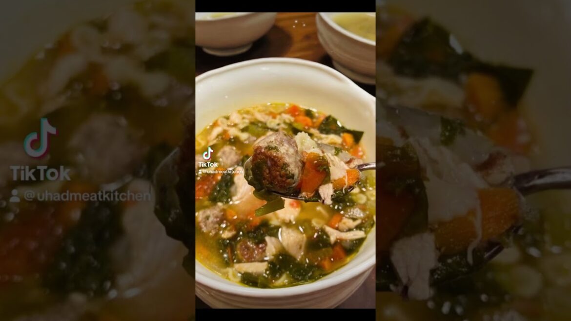 Italian Wedding Soup @UhadmeatKitchen #uhadmeatkitchen #alexiafoodees #cooking