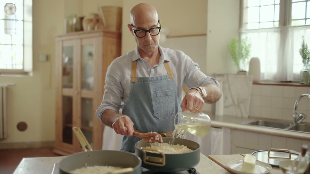 Stanley Tucci's Asparagus Risotto Tucci by GreenPan™ Dining and Cooking