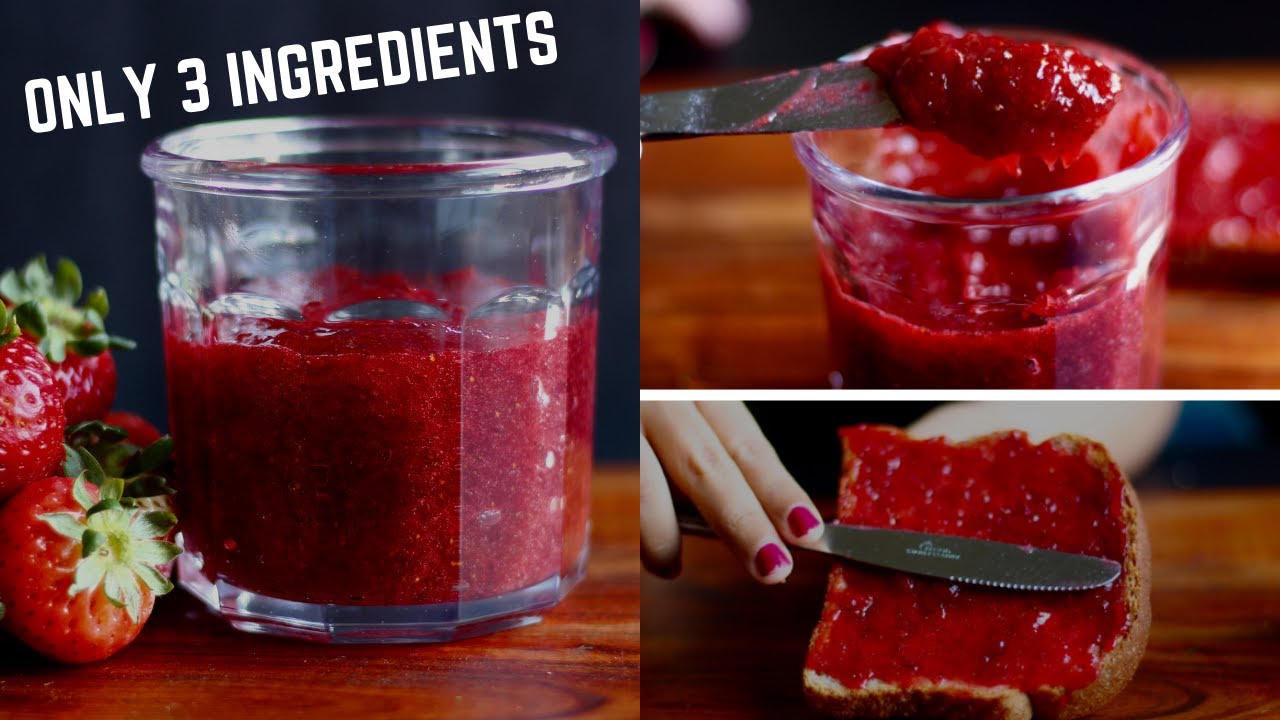 3 Ingredient Strawberry Jam How To Make Homemade Strawberry Jam