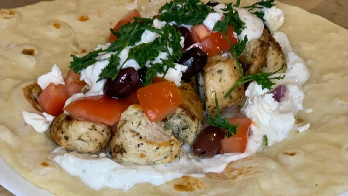 How to Make Chicken Souvlaki on a Pita How to Make Chicken Souvlaki on a Pita