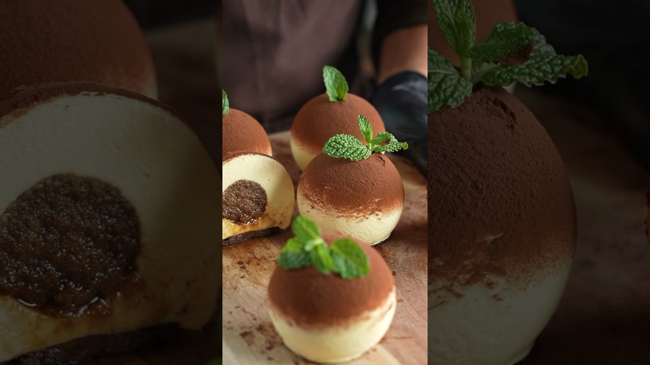 Spherical tiramisu mousse cake 球体のまん丸ティラミスムースケーキ #asmr #shorts # ... Spherical tiramisu mousse cake 球体のまん丸ティラミスムースケーキ #asmr #shorts # ...