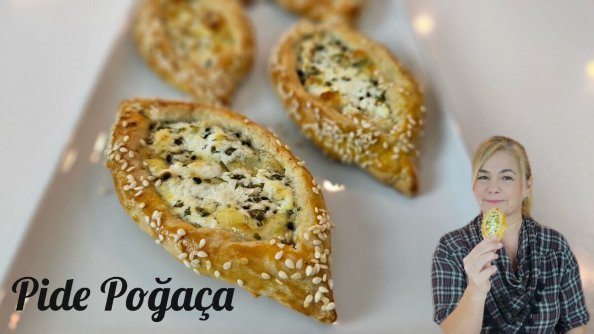 Çay demlenene kadar hazır! şekli tadı şahane Pide poğaça