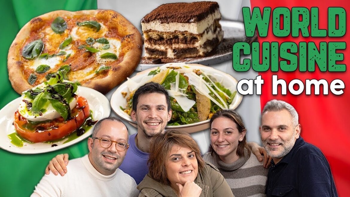 Italian Night at Home with Tips for Perfect Taste—Pizza Margherita, Arugula Salad, Caprese, Tiramisu