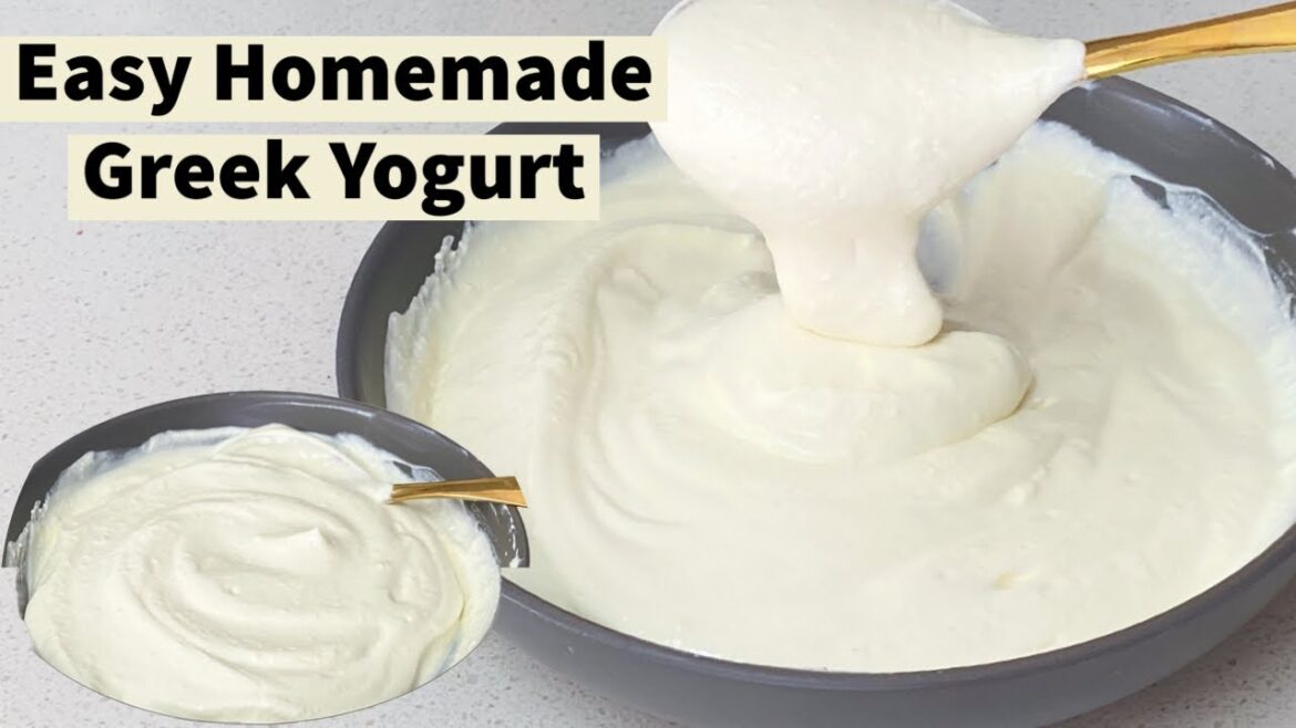 EASY HOMEMADE GREEK YOGURT START TO FINISH USING STARTER | ONLY 2 INGREDIENTS WITH MEASUREMENTS EASY HOMEMADE GREEK YOGURT START TO FINISH USING STARTER | ONLY 2 INGREDIENTS WITH MEASUREMENTS