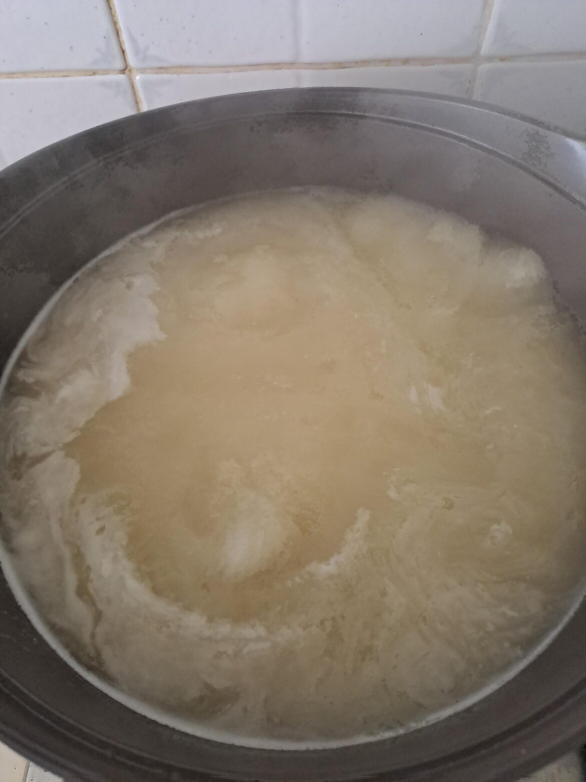 Dwaeji guk for dwaeji gukbap 돼지국밥 (made in thermal pot) Dwaeji guk for dwaeji gukbap 돼지국밥 (made in thermal pot)