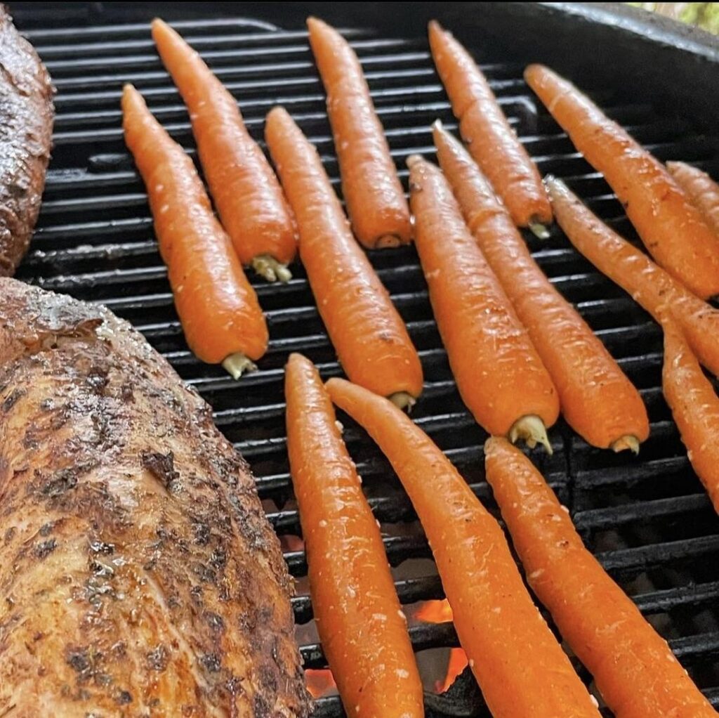 Grilling veggies