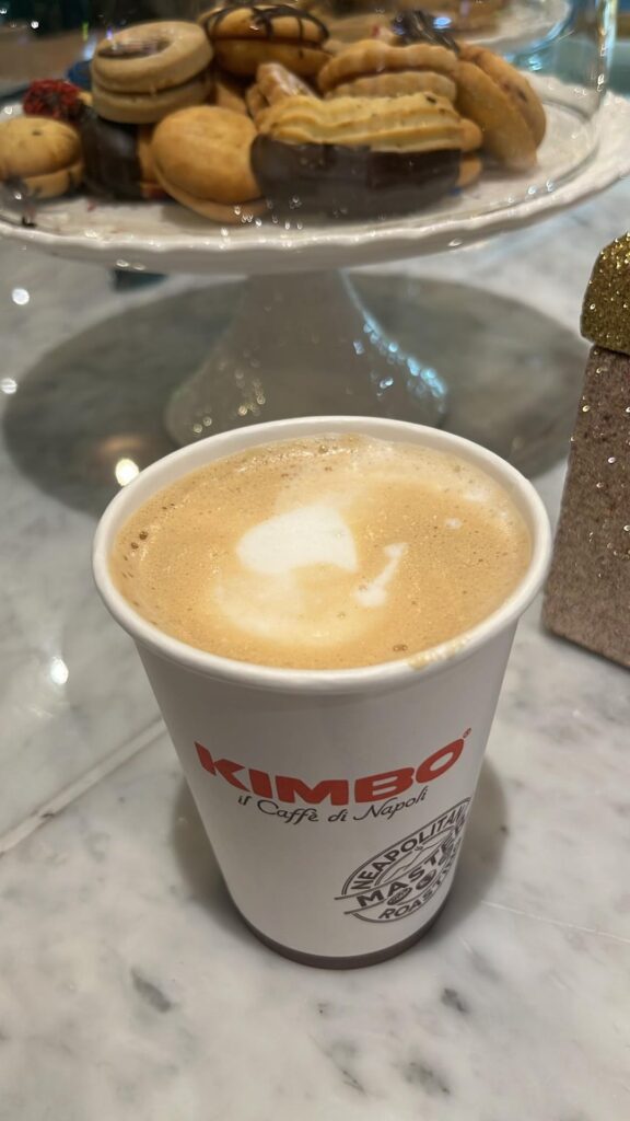 Latte at Ana Bar & Eatery in NYC