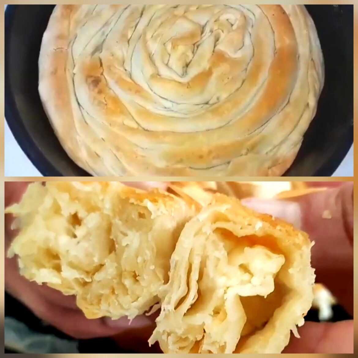 Yummy Rolled Pastry with Crusts of Dough and Cheese