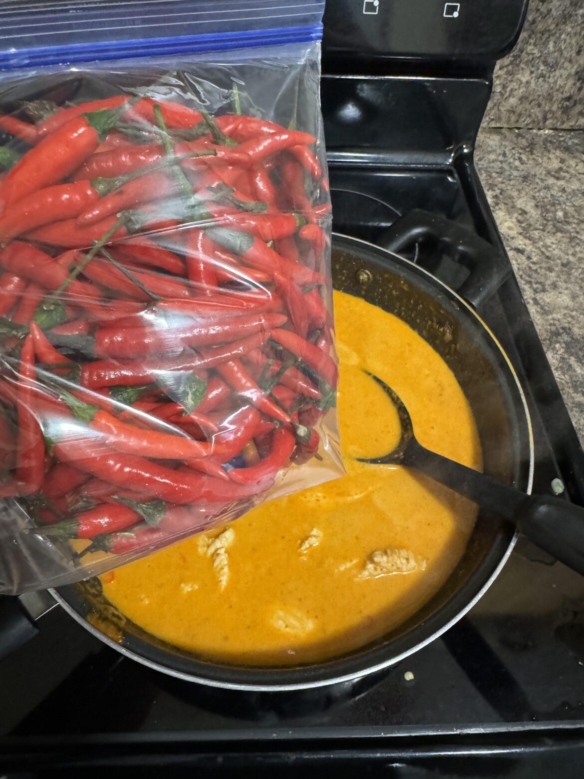 Yes I use a bunch of Thai chilis in my Thai curry