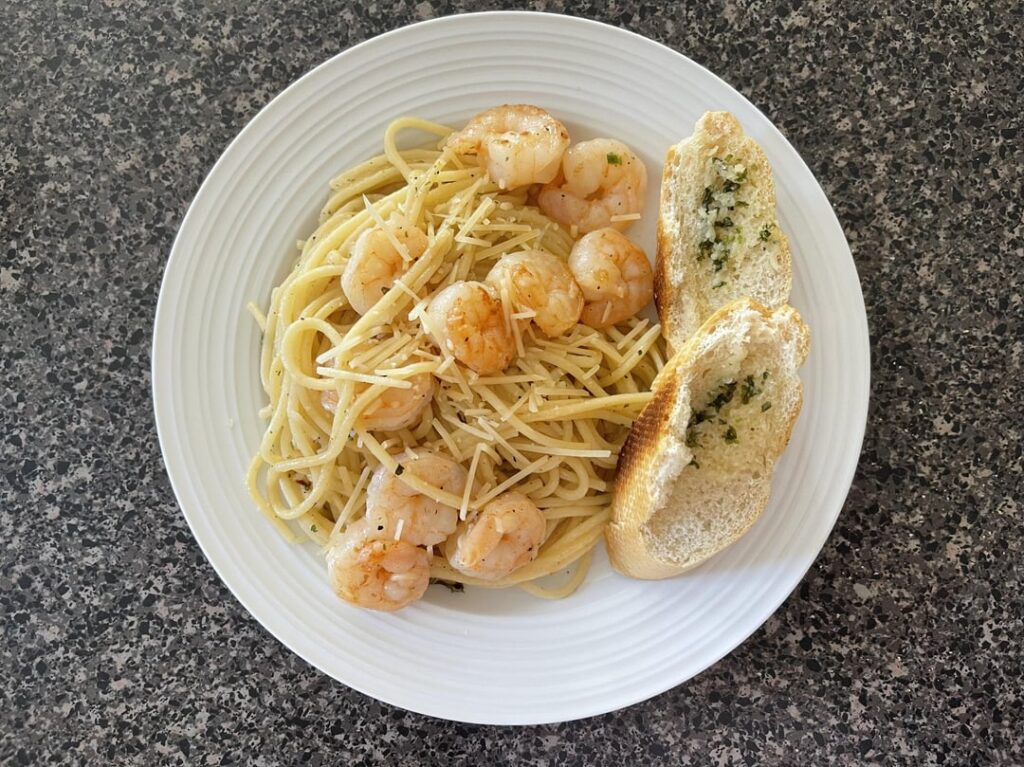 Shrimp Spaghetti with a Kick