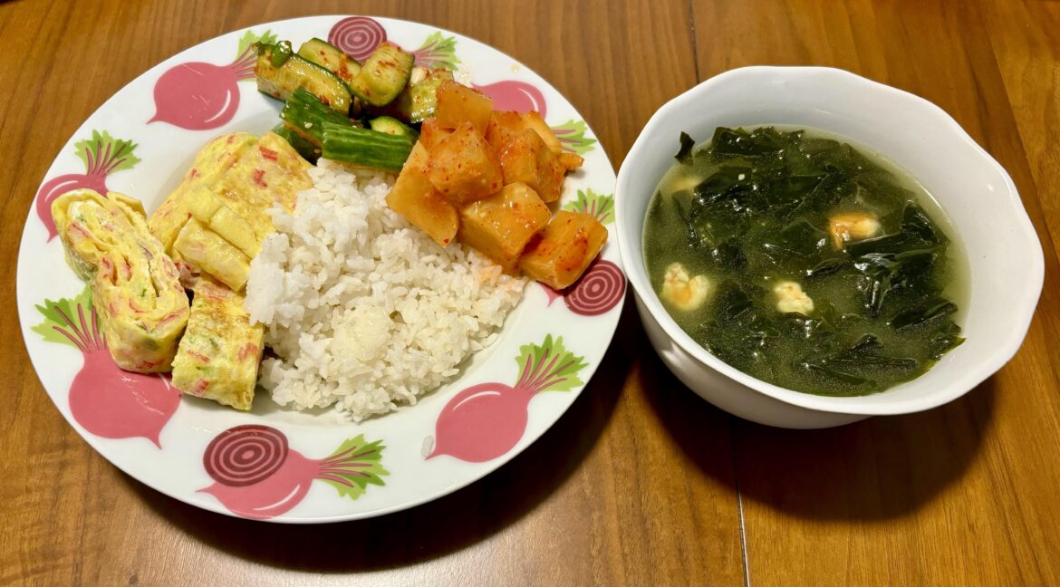 My mom made a simple birthday meal