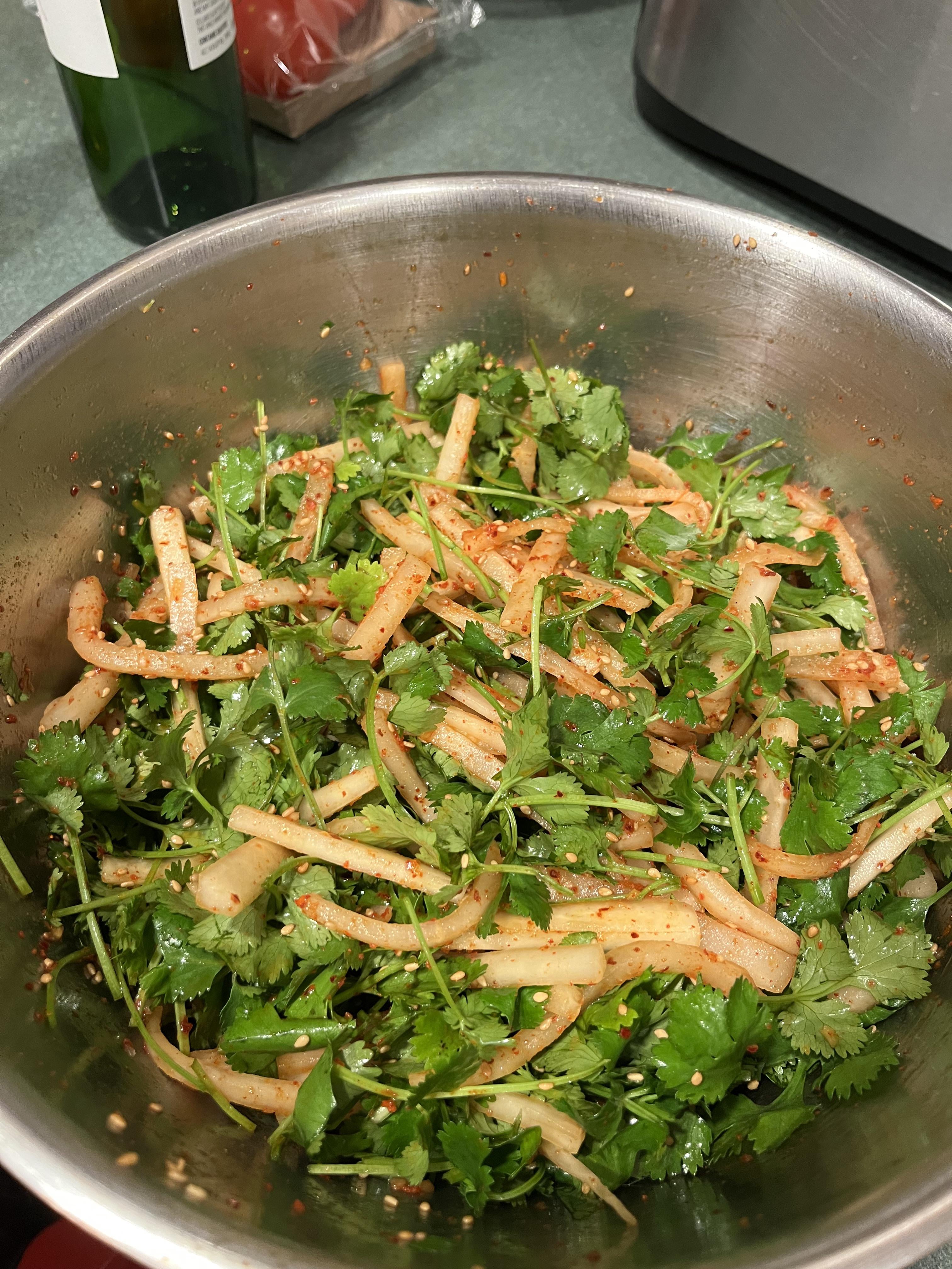 Gosu Kimchi! (Cilantro Kimchi) Lesser known Kimchi from North Korea