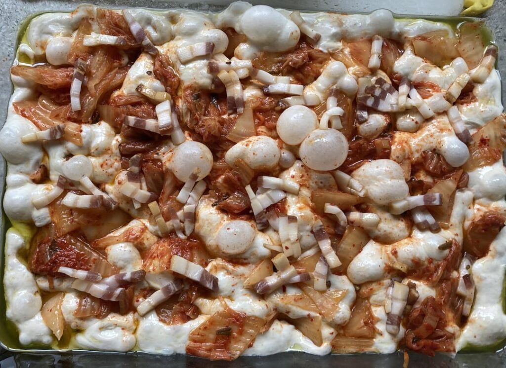 Kimchi focaccia Kimchi focaccia