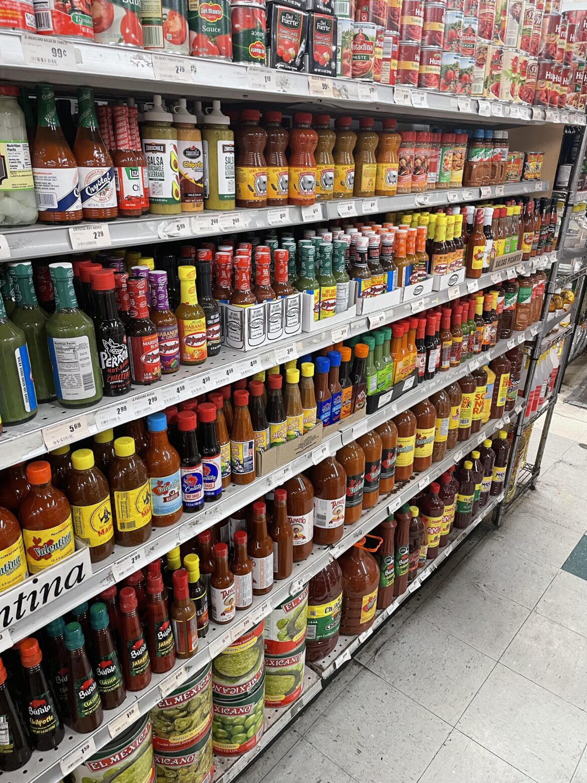 The hot sauce selection at my closest latin grocery.