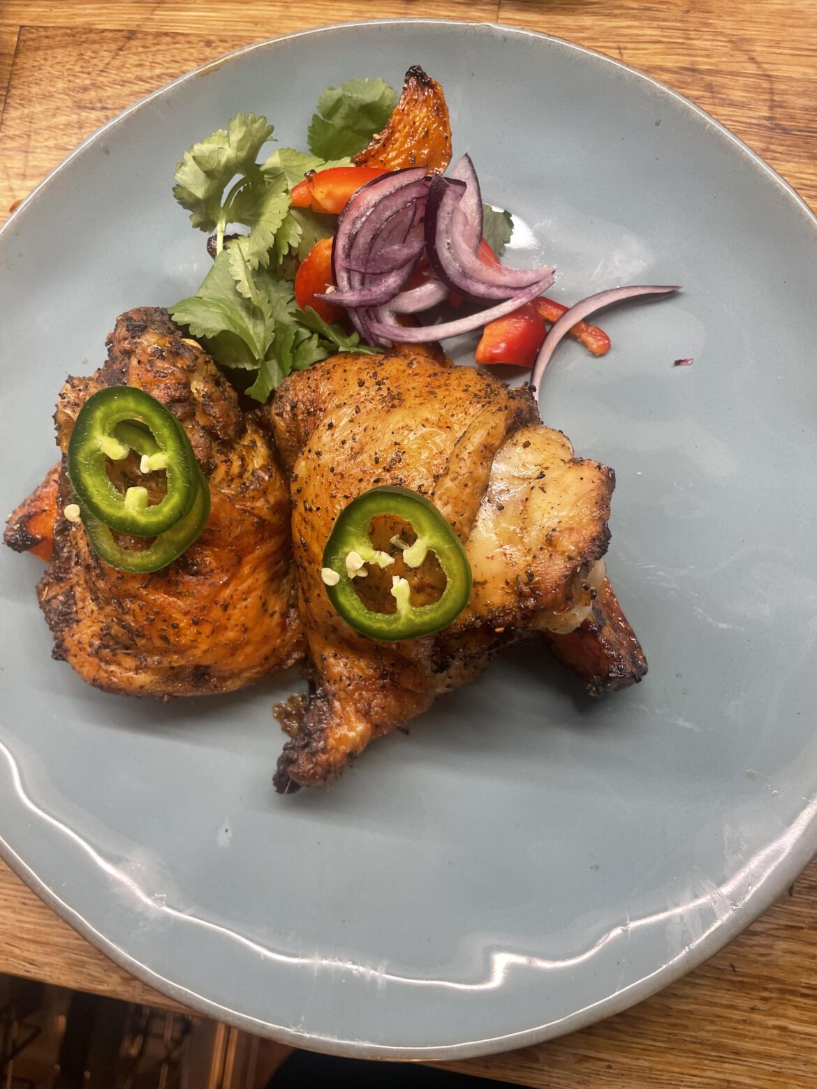Butternut squash and Coffee chicken thighs