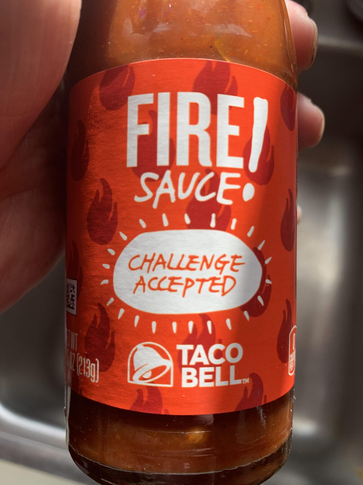 FIRE sauce “challenge accepted” idk if I can handle this one my fellow spicy fellas