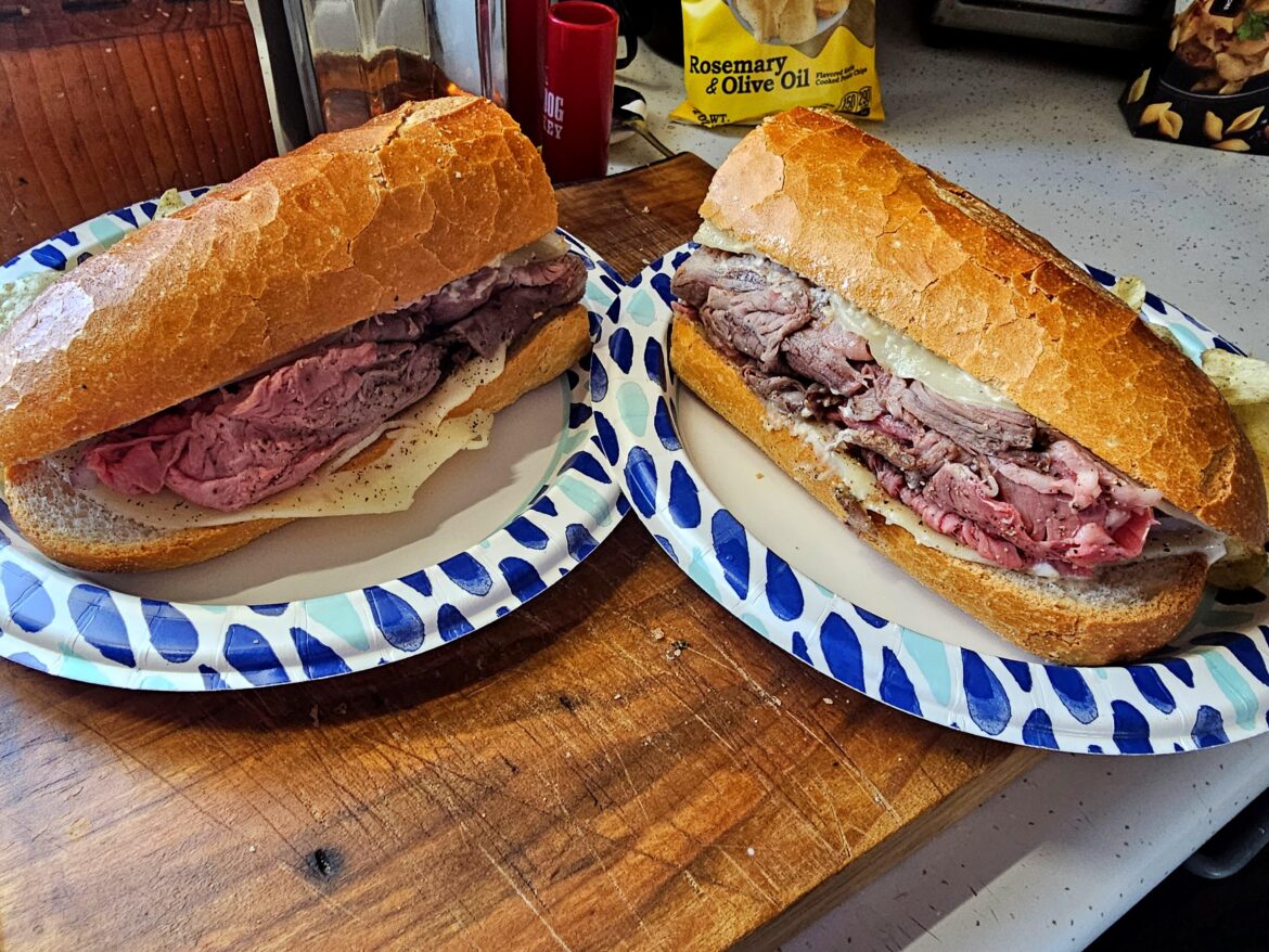 Prime Rib, Horseradish Mayo, Provolone, Red Onions, Salt & Pepper
