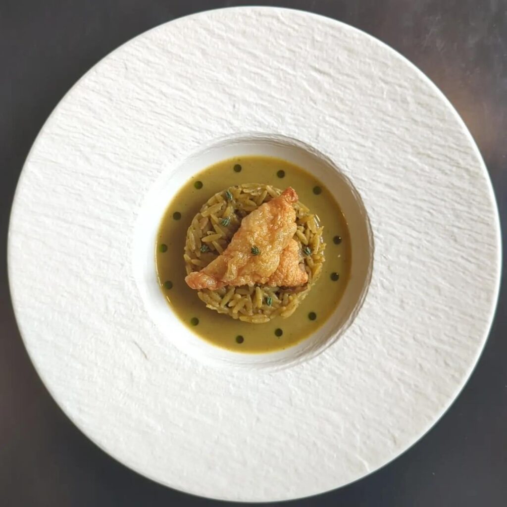 Roasted chicken with orzo