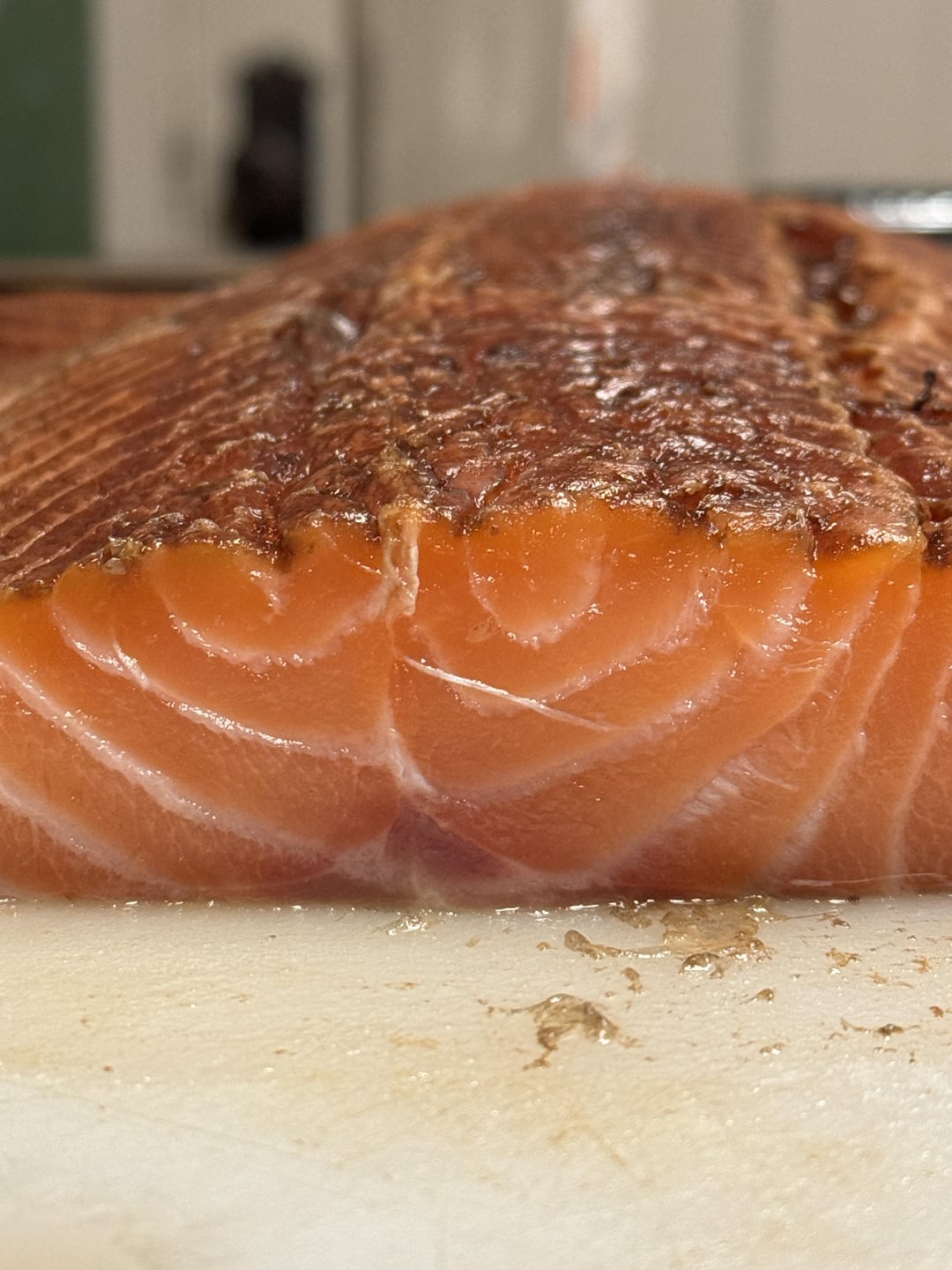 One hour salt cure, wash, then two hour soy sauce cure. This tastes