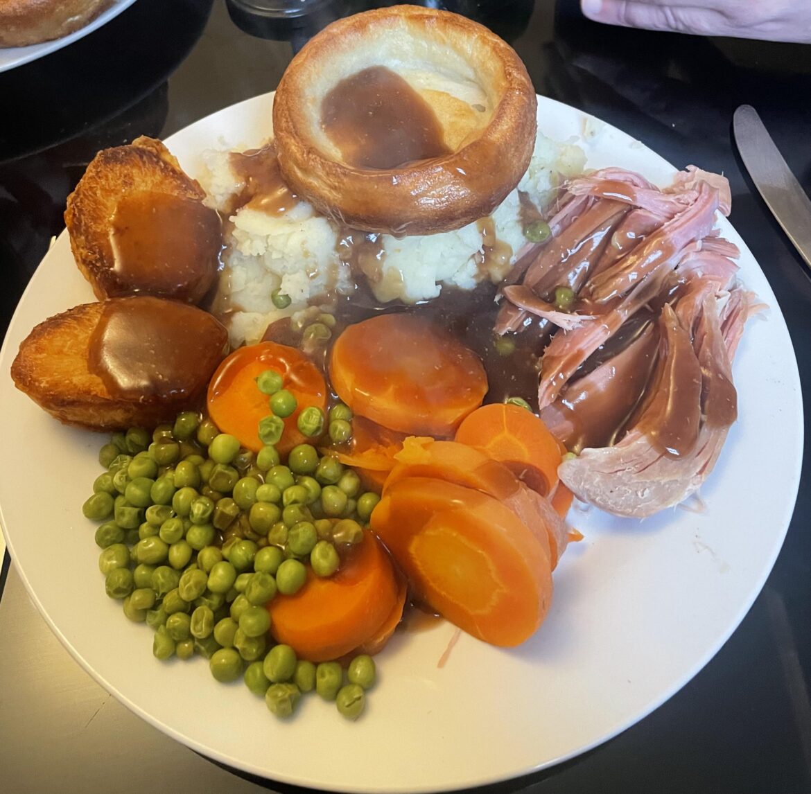 Slow cooked gammon on a dinner today
