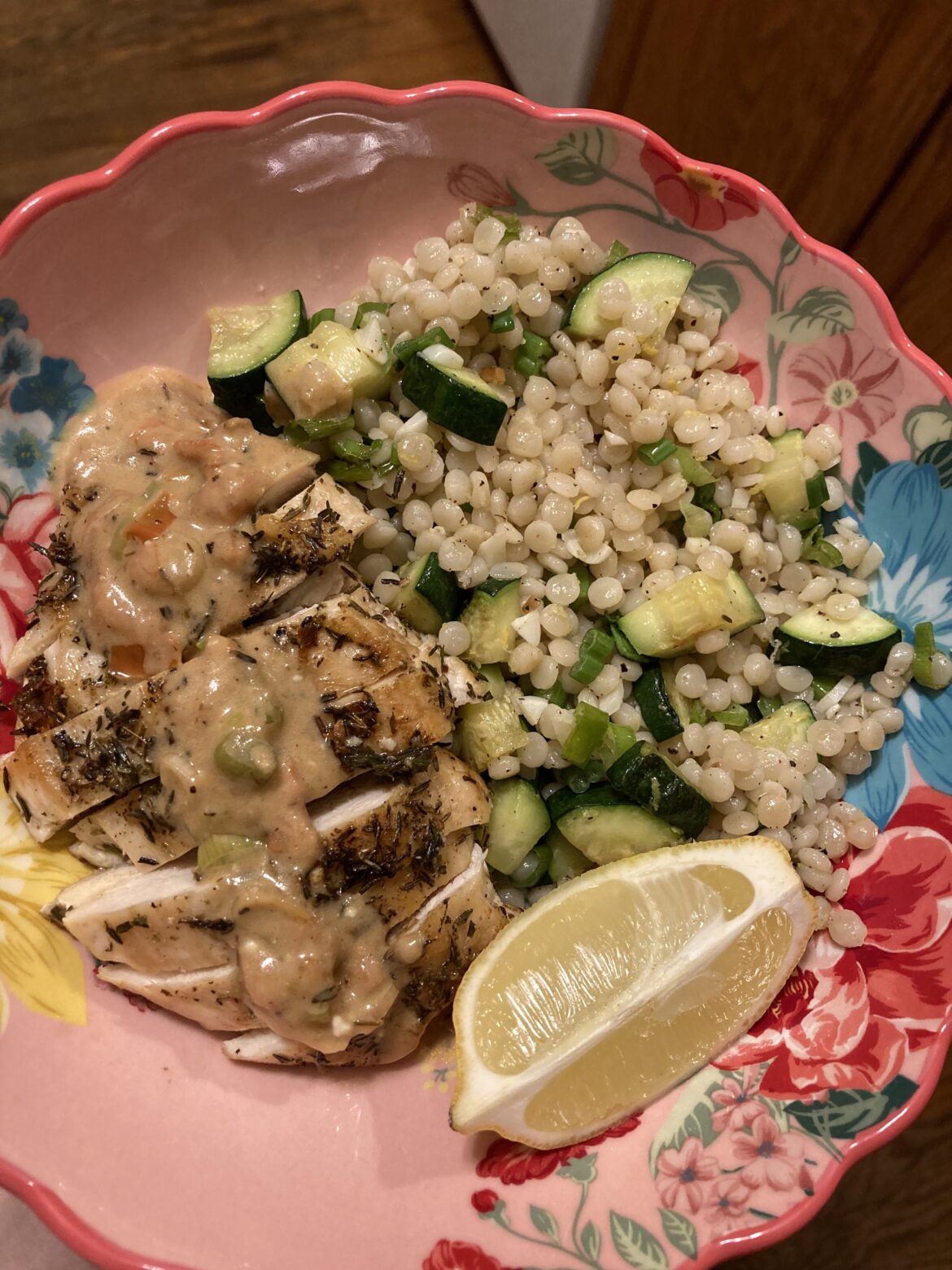 Chicken Thyme with Zucchini Couscous - 10/10