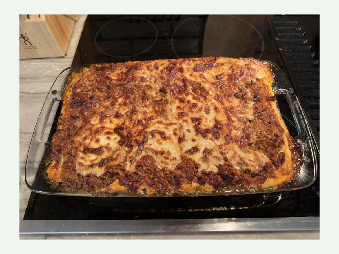 All Day Meat Lasagna for Christmas Dinner Tomorrow