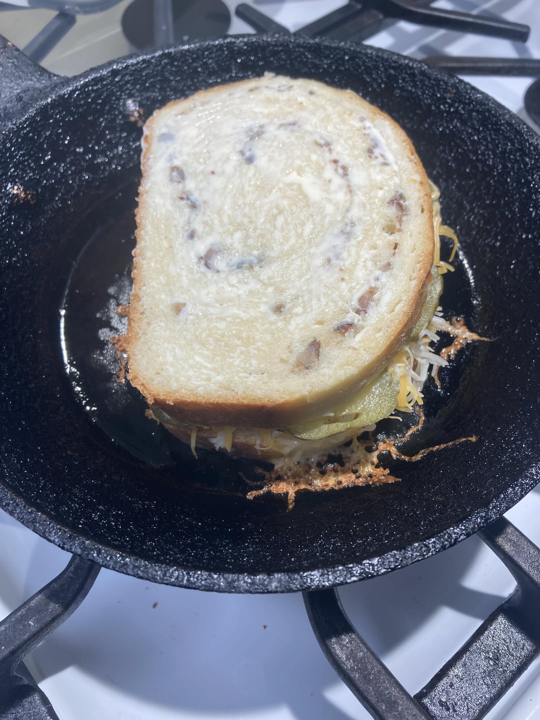 Sardine Bread Grilled Cheese with mustard and pickles Dining and Cooking