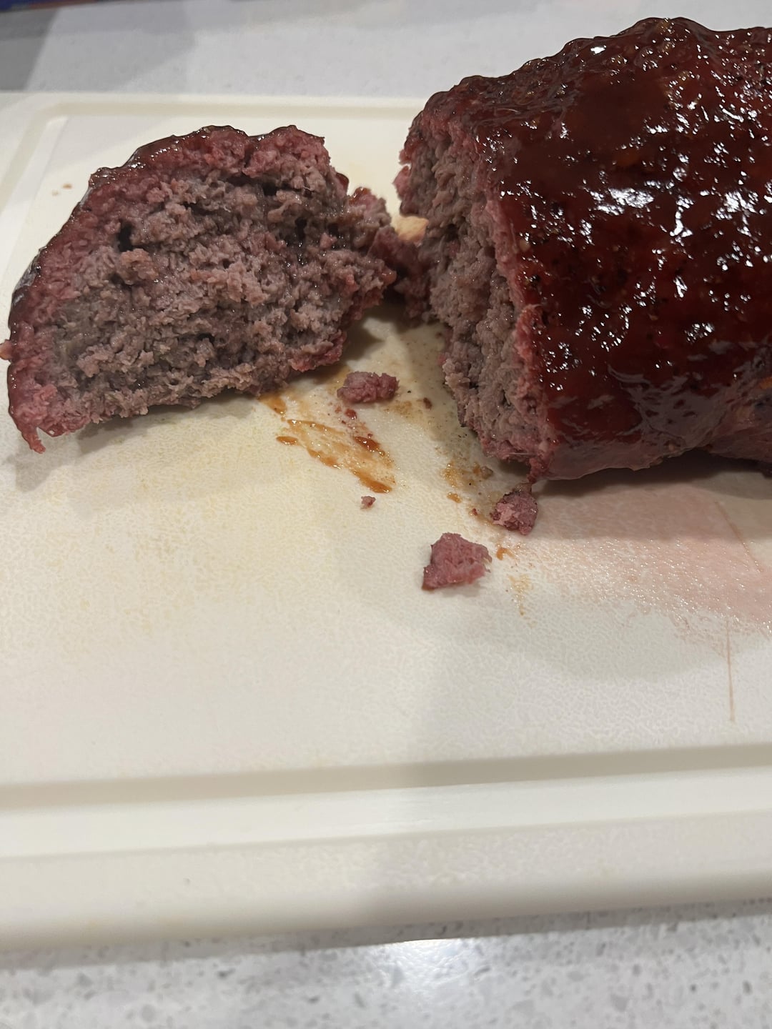 Smoked meatloaf. Not my favorite but the family loves it Dining and