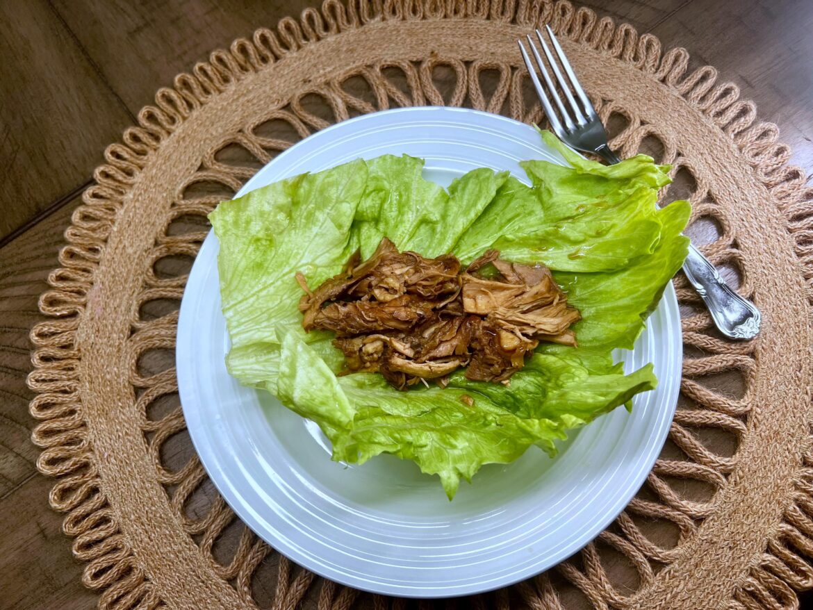 Delicious Keto Filipino Chicken Adobo Lettuce Wraps!