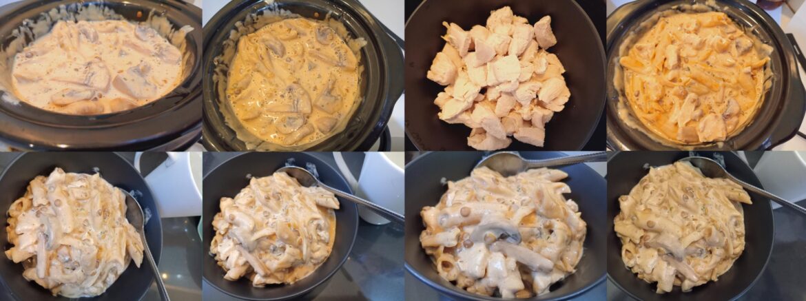 Cream chicken stroganoff