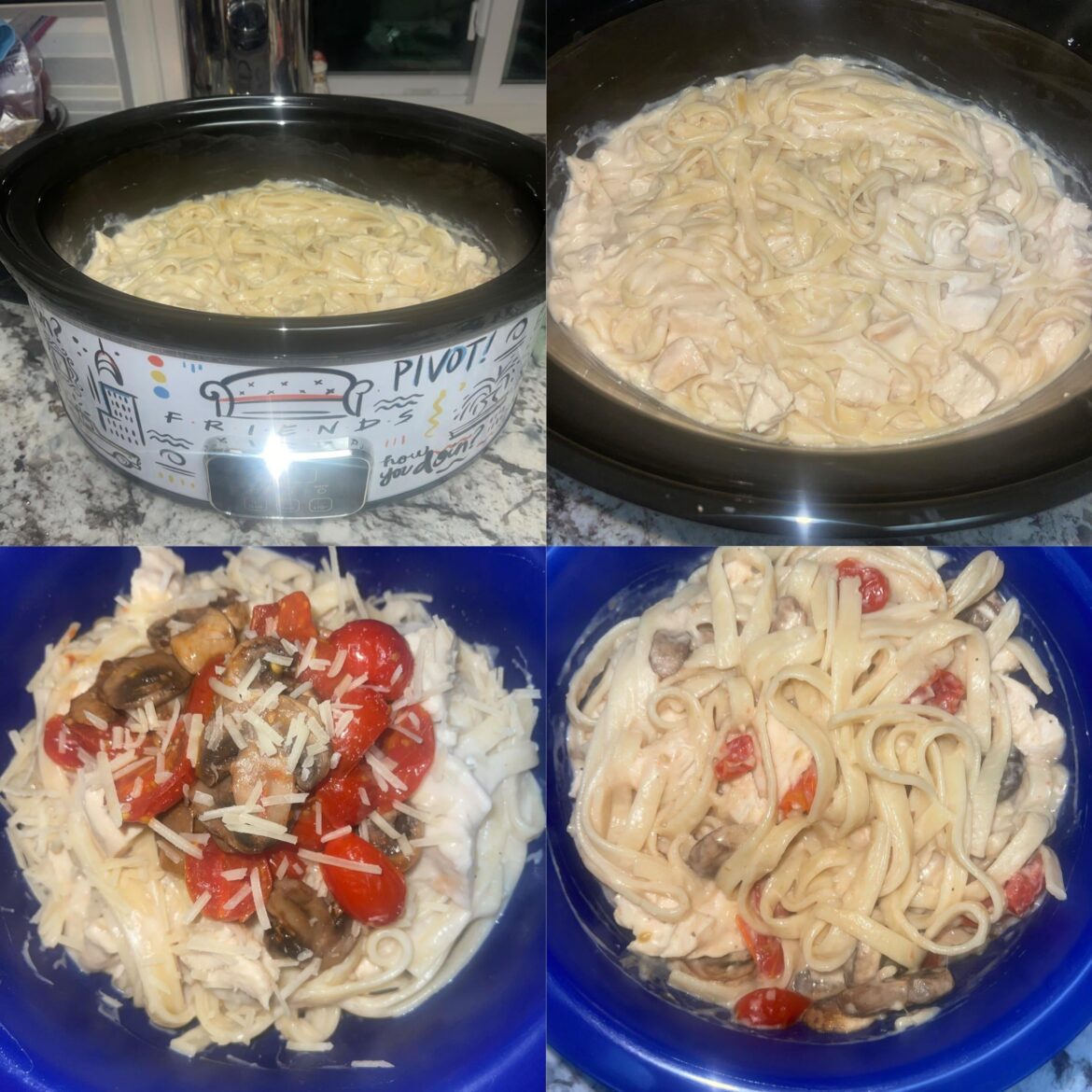 Made chicken fettuccine alfredo for the second time (the first time was a bust) and it was a hit!