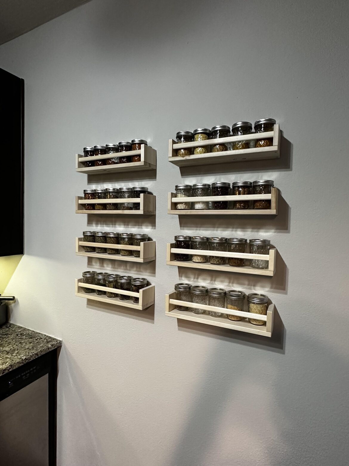 IKEA Bekvam Shelves + Mason Jars = Awesome Spice Rack!