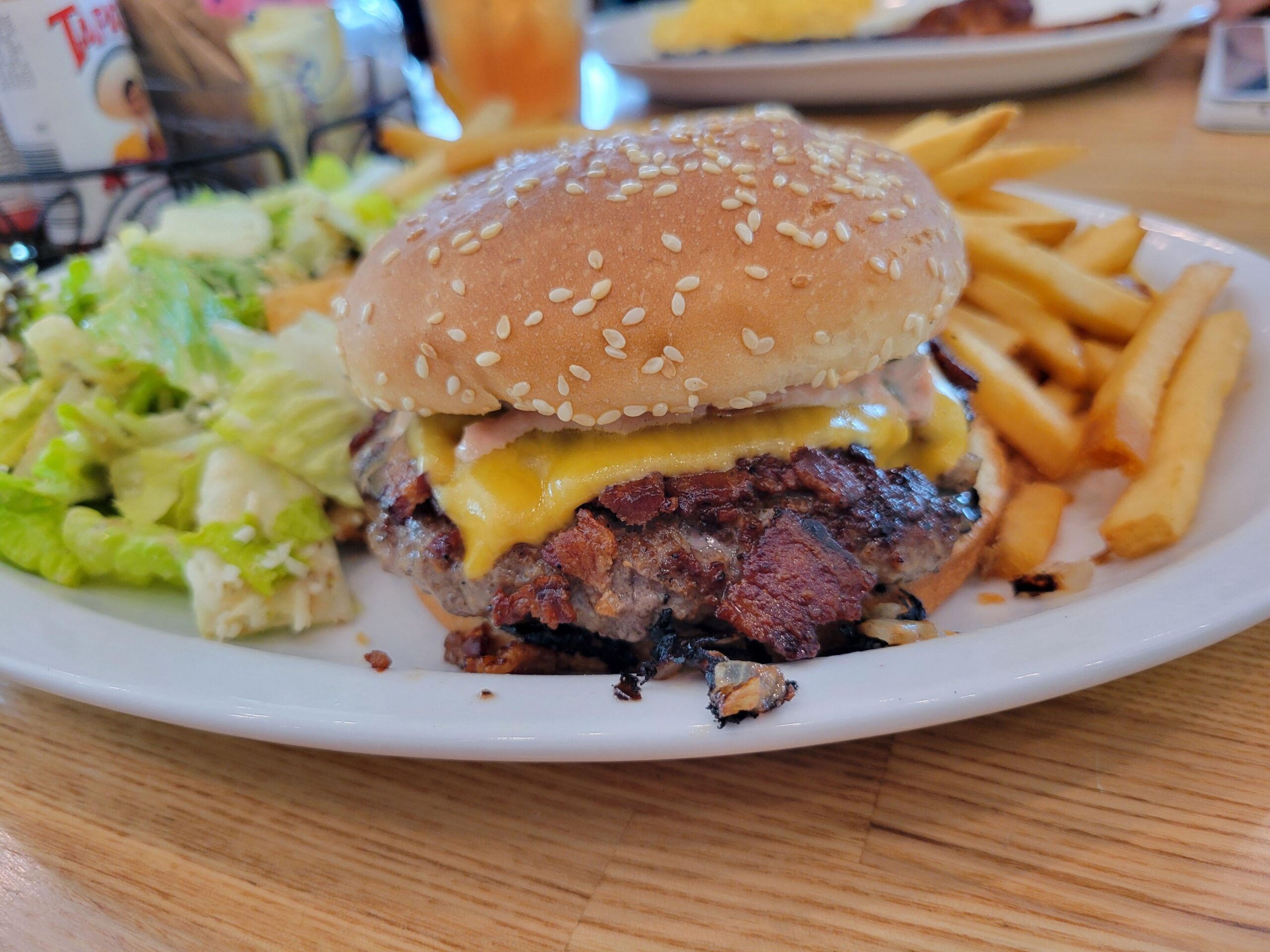 The SOB (seared onions and bacon) at Brothers Cafe in San Mateo CA