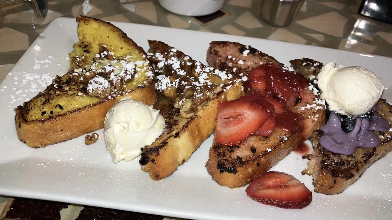 The French Toast Flight at Batter & Berries Dining and Cooking