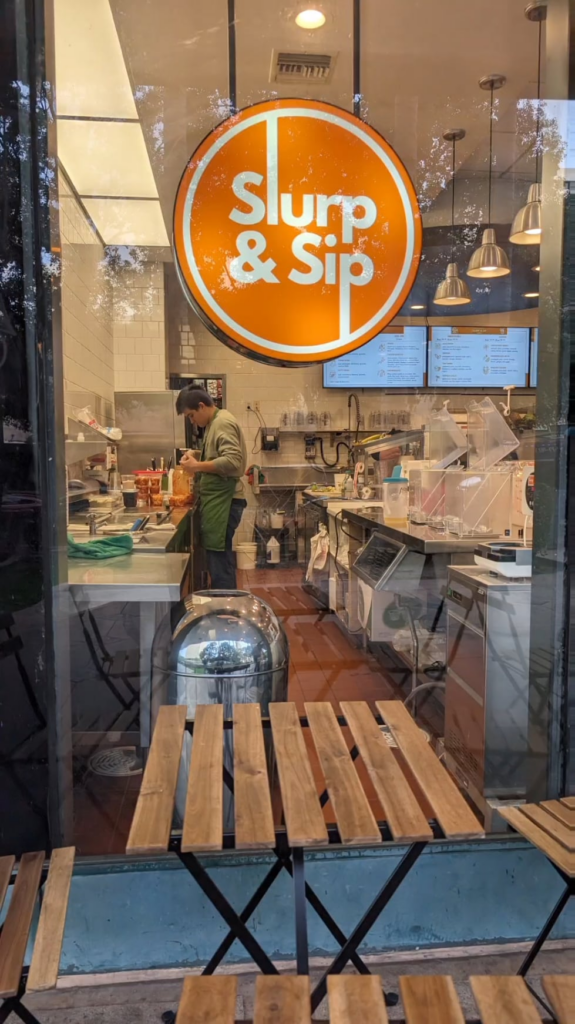 Slurp & Sip, Koreatown - Instant Ramen + Spam Slices, Ddok ($10)