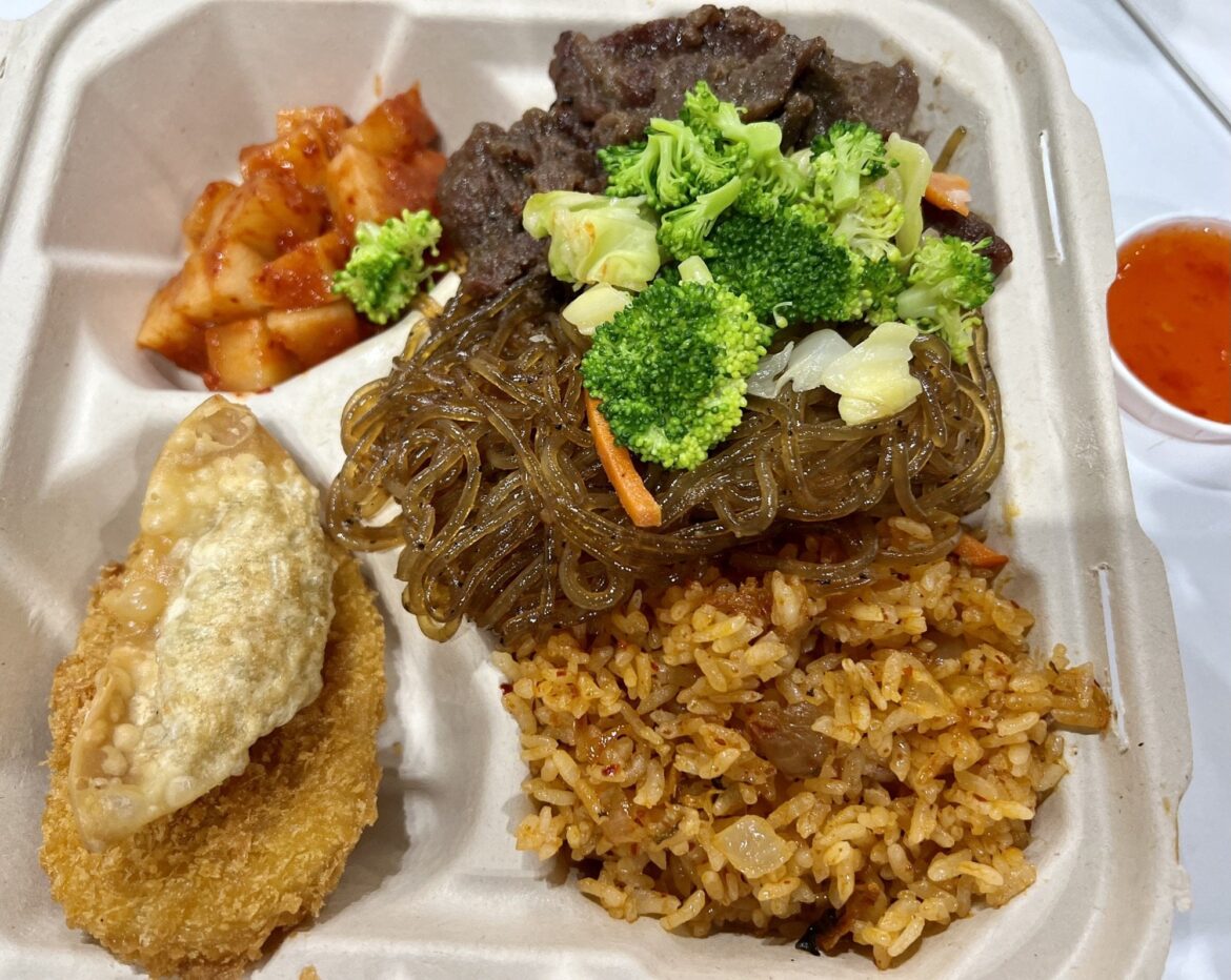 Dinner from a local Korean joint