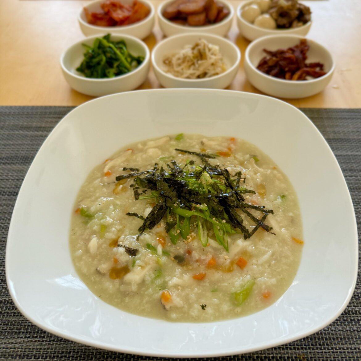 -45F wind chill outside means jeonbok juk for lunch